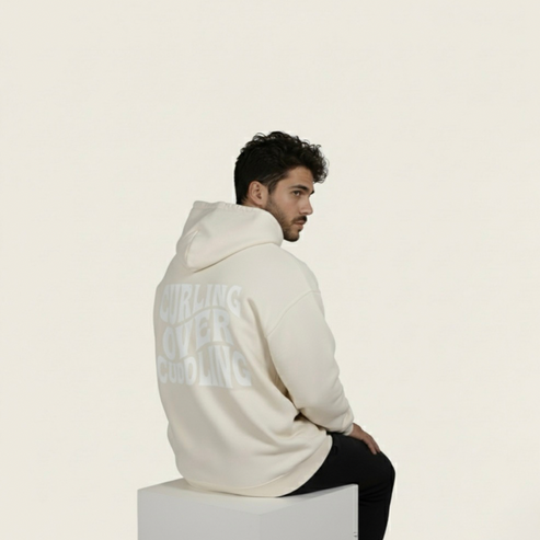 Curling Over Cuddling” Oversized Hoodie