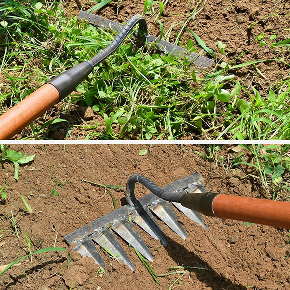 THE STYLE SUTRA® Gardening Hoe Vegetable Plowing Planting Farm for Weeding Garden 5 Tooth