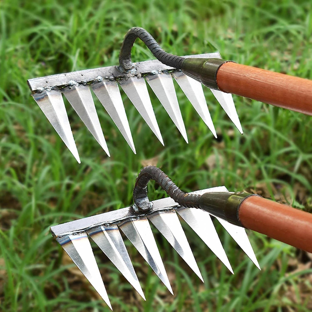THE STYLE SUTRA® Gardening Hoe Vegetable Plowing Planting Farm for Weeding Garden 5 Tooth