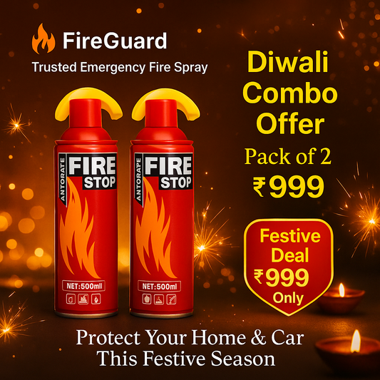 FireGuard™ 2-in-1 Emergency Fire Stop Spray – Home & Car Safety Kit (500 ML)