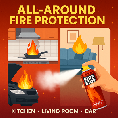 FireGuard™ 2-in-1 Emergency Fire Stop Spray – Home & Car Safety Kit (500 ML)