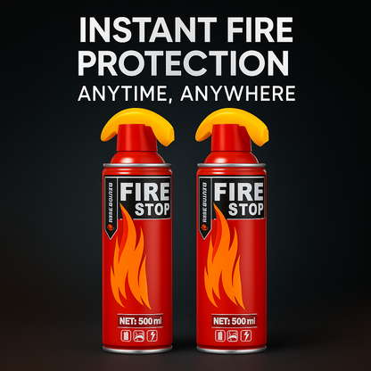 FireGuard™ 2-in-1 Emergency Fire Stop Spray – Home & Car Safety Kit (500 ML)